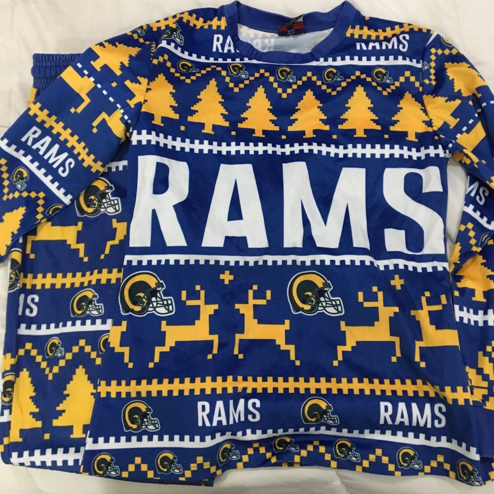 Los Angeles Rams Christmas pajamas
